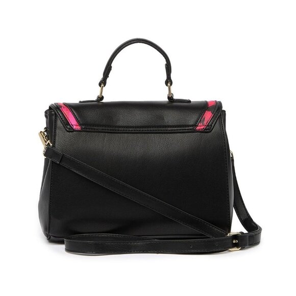 Betsey Johnson Black Pink Leopard Satchel - Picture 7 of 16